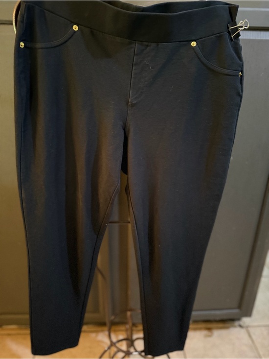 Michael Kors Pants - Michael Kors Black Stretch Pants with Gold Accent 1X